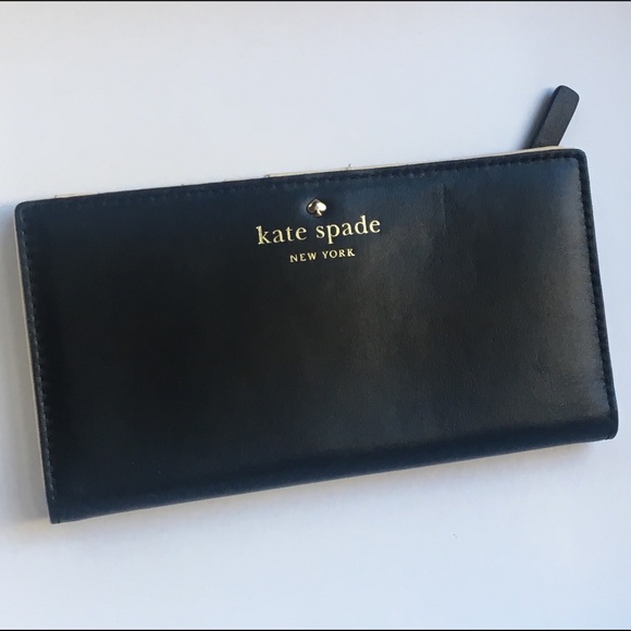 kate spade Handbags - Kate Spade black leather wallet NWOT
